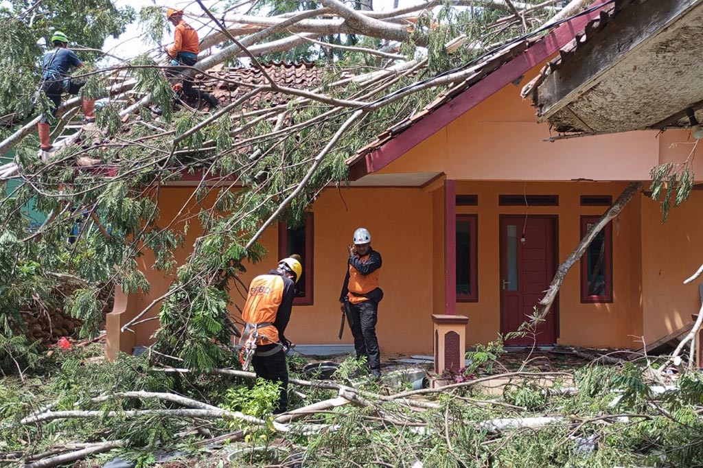 Ia mengatakan, proses evakuasi terhadap 126 rumah yang mengalami kerusakan di bagian atap telah dilakukan terutama mengganti atap genting dan untuk 11 unit rumah sementara ini akan ditutupi terpal supaya aman jika terjadi hujan. Namun, berbagai upaya yang dilakukan petugas gabungan BPBD, TNI, Polri, Tagana ini masih melakukan proses evakuasi terhadap puluhan pohon tumbang.