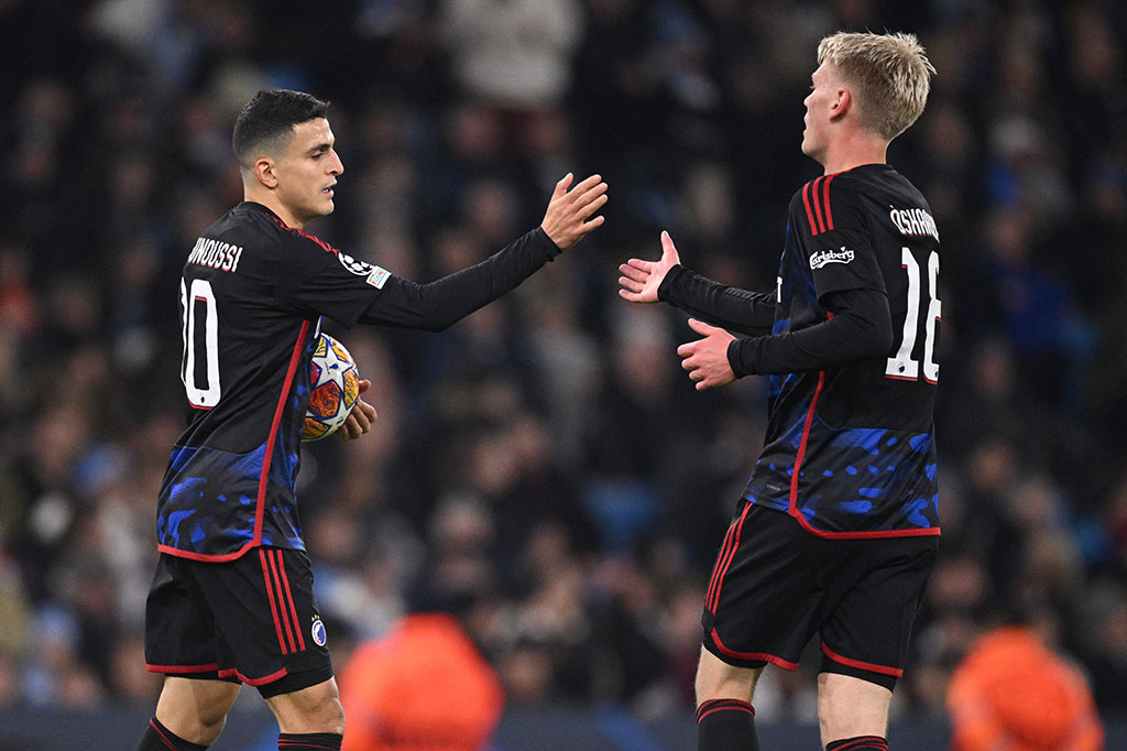 Copenhagen berhasil memperkecil ketertinggalan pada menit ke-29 lewat gol Mohamed Elyounoussi. Elyounoussi bermain apik satu-dua dengan Orri Oskarsson sebelum melepaskan bola tembakan ke dalam gawang yang gagal dihentikan kiper City, Ederson Skor berubah 2-1.