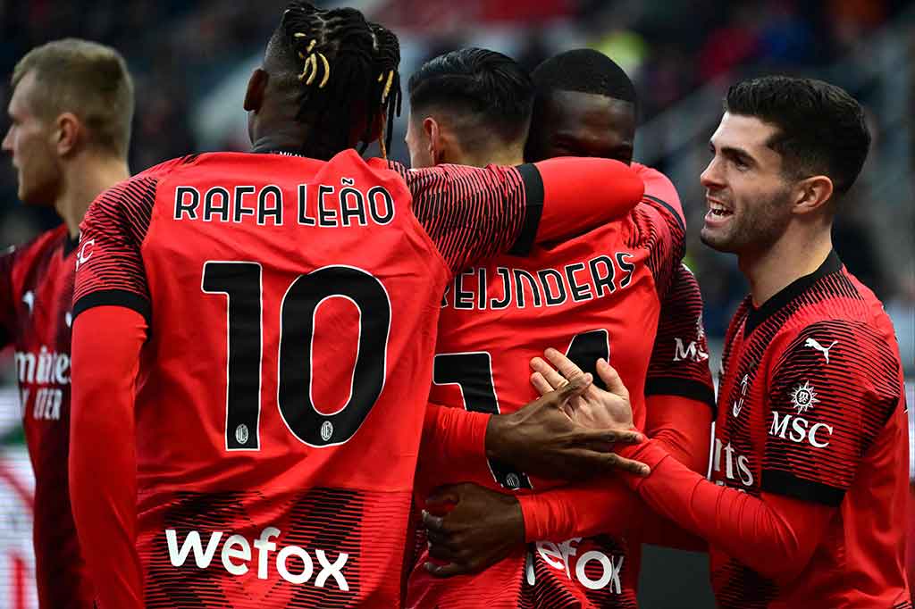 Tuan rumah merestorasi keunggulan mereka pada menit ke-44. Dari situasi tendangan sudut, Alessandro Florenzi mengirim operan pendek yang diterima Tijjani Reijnders dan dikonversi menjadi gol melalui sepakan dari luar kotak penalti.