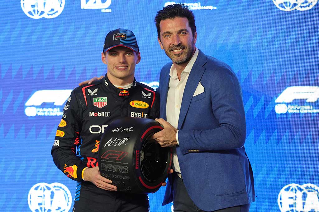 Max Verstappen mengklaim pole untuk Grand Prix Arab Saudi setelah menjadi yang tercepat di kualifikasi di Sirkuit Jeddah Corniche, Jeddah, Jumat, 8 Maret 2024.