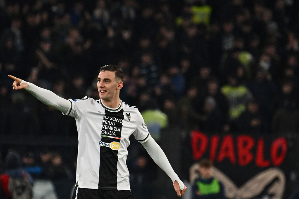 Tim tamu membuka keunggulan pada menit ke-47. Lorenzo Lucca berhasil memaksimalkan umpan silang Kamara untuk mencetak gol bagi Udinese.