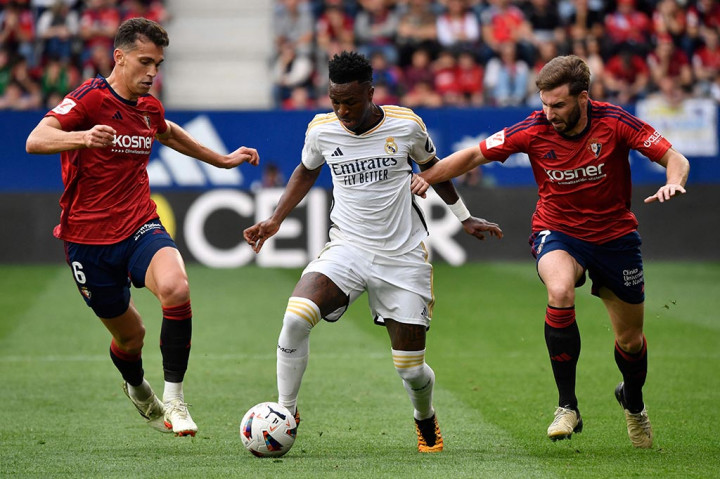 Pesta enam gol terjadi saat Real Madrid menggasak Osasuna 4-2 dalam laga pekan ke-29 Liga Spanyol di Estadio El Sadar pada Sabtu, 16 Maret 2024 malam WIB.