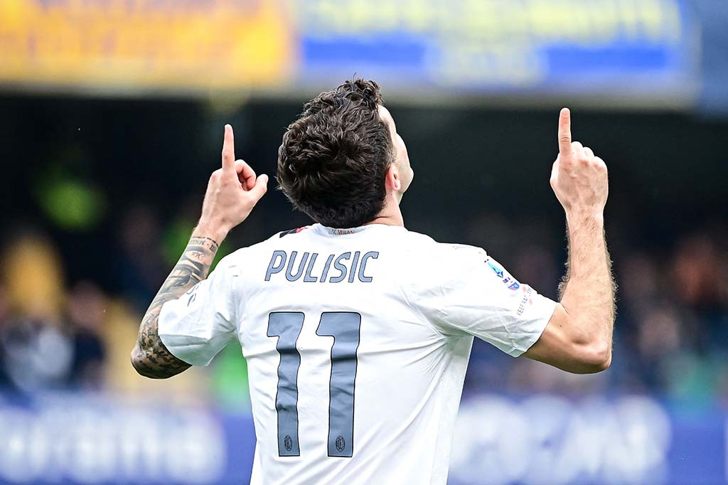 AC Milan menggandakan skor menjadi 2-0 pada menit ke-50, Pulisic mencatatkan namanya di papan skor.