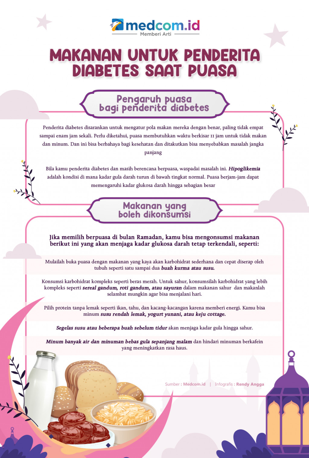 Makanan untuk Penderita Diabetes saat Puasa
