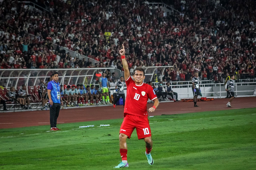 Gol semata wayang timnas Indonesia dicetak oleh Egy Maulana Vikry pada menit ke-52. Egy baru masuk di babak kedua.