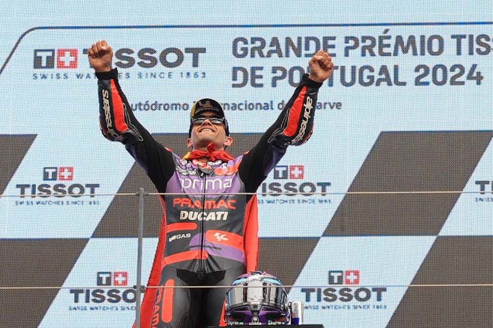 Enea Bastianini berada di urutan kedua dan rookie remaja Pedro Acosta ketiga.