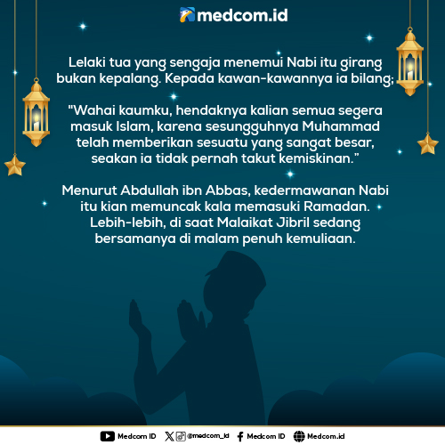 Kedermawanan Nabi kala Ramadan Tiba