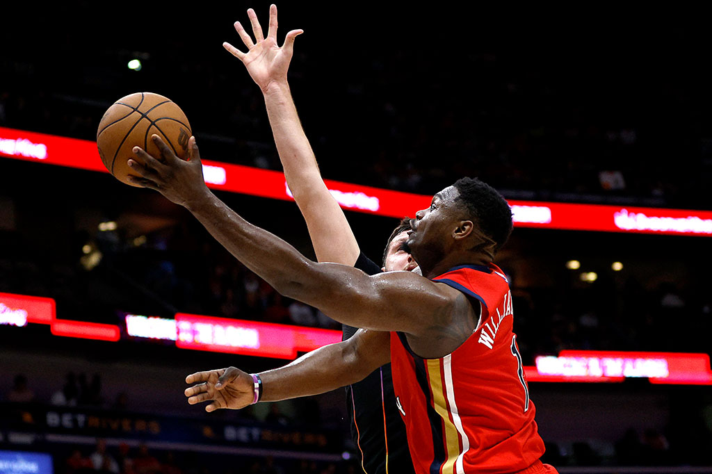 Zion Williamson memimpin skor New Orleans dengan 30 poin sementara Trey Murphy menambahkan 21 poin.