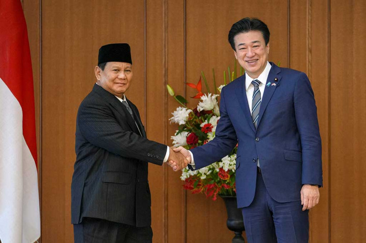 Menteri Pertahanan (Menhan) RI Prabowo Subianto bertemu dengan Menhan Jepang Minoru Kihara di Tokyo, Jepang, Rabu, 3 April 2024. Keduanya membahas berbagai isu, di antaranya terkait kerja sama pertahanan salah satunya seperti melanjutkan pertukaran kadet dan isu menyangkut Indo-Pasifik.
