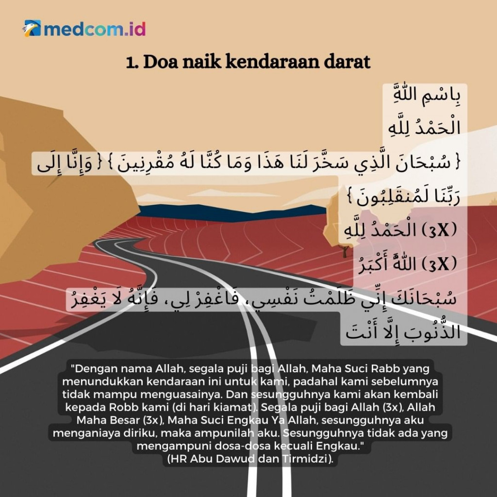 Bacaan Doa Naik Kendaraan agar Mudik Aman dan Lancar