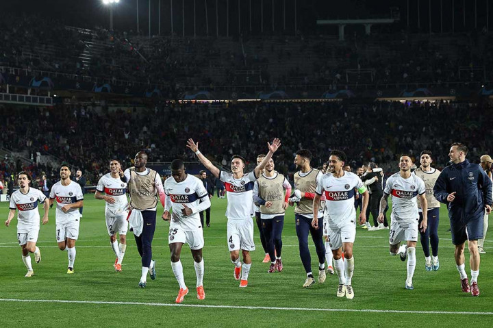 Paris Saint-Germain berhasil comeback untuk mengalahkan Barcelona 4-1 pada leg kedua perempat final Liga Champions, Rabu, 17 April 2024 dini hari WIB, sekaligus memastikan tempat di empat besar dengan kemenangan agregat 6-4.