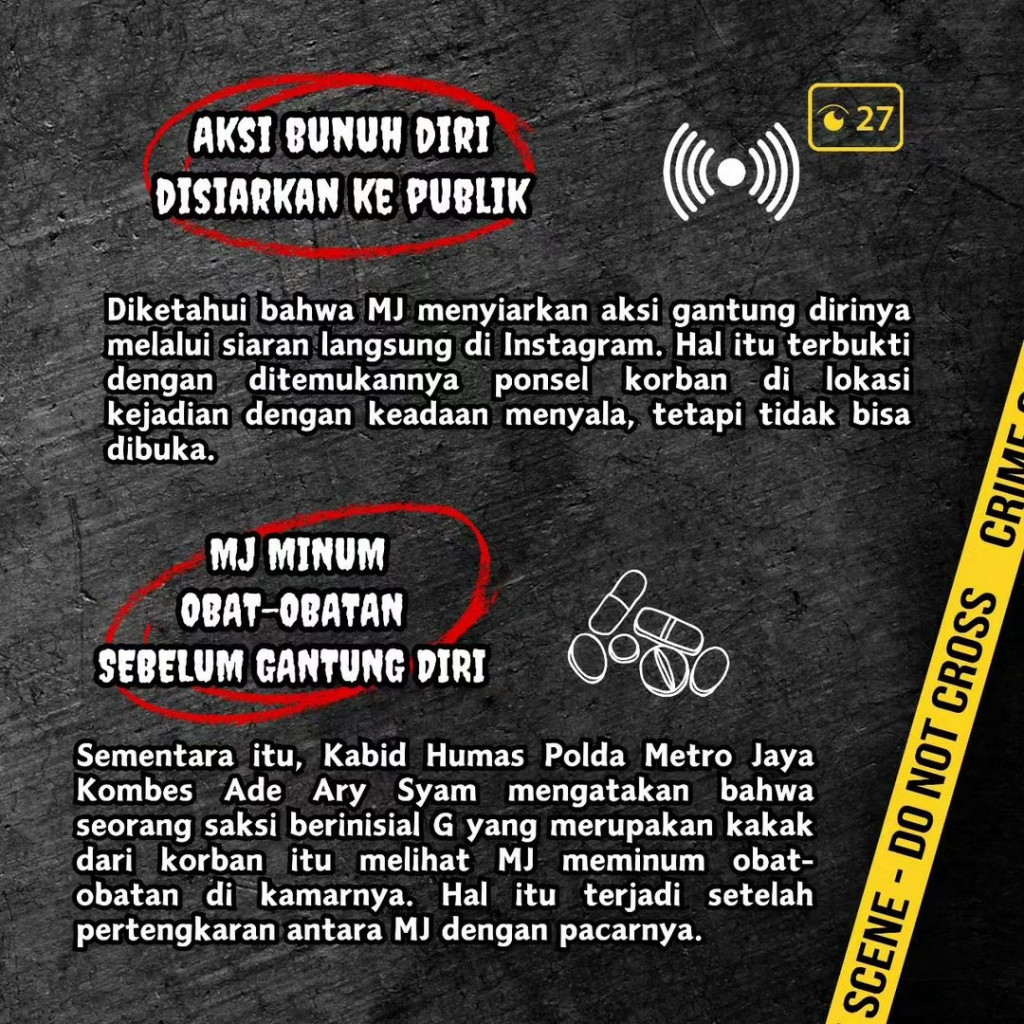 8 Fakta Selebgram Jaksel Live Instagram Bunuh Diri