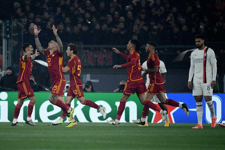 Di leg kedua, Roma unggul dua gol lebih dahulu.  Gol pembuka Roma terjadi pada menit ke-12. Bermula dari tembakan keras Pellegrini yang membentur tiang, bola rebound mengarah ke Gianluca Mancini yang kemudian menceploskan ke gawang. Roma 1-0 Milan.