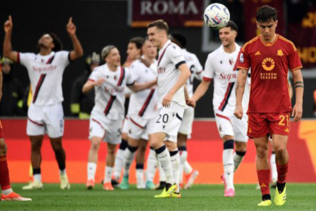 Pada menit ke-45 tim tamu berhasil menggandakan keunggulan menjadi 2-0. Joshua Zirkzee melepaskan tembakan dari sudut sempit yang sempat mengenai tangan kiper Mile Svilar, tetapi bola terlebih dahulu melewati garis gawang sebelum Angelino dapat menyapunya keluar.