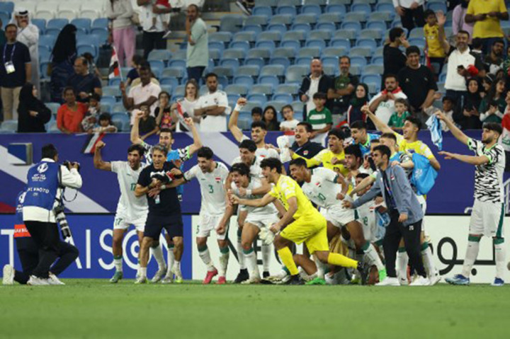 Timnas Irak U-23 akan berjumpa dengan Jepang U-23 pada partai semifinal Piala Asia U-23 2024 setelah mengalahkan Vietnam U-23 pada babak perempat final di Stadion Al Janoub, Al Wakrah, Sabtu, 27 April 2024 dini hari WIB.