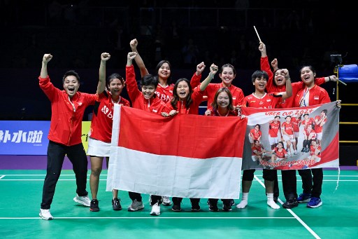Indonesia mencapai babak final Piala Uber setelah menang dengan skor 3-2 atas Korea Selatan di babak semifinal, Sabtu, 4 Mei 2024. Indonesia mencapai final Piala Uber setelah penantian 16 tahun lamanya. 
