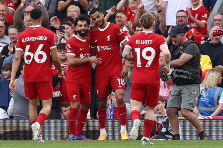Gol ketiga tercipta pada menit ke-50. Elliott memberikan umpan terukur ke Gakpo yang berdiri di depan gawang. Penyerang asal Belanda itu menyambutnya dengan sundulan untuk memperdayai Vicario. Liverpool unggul 3-0.