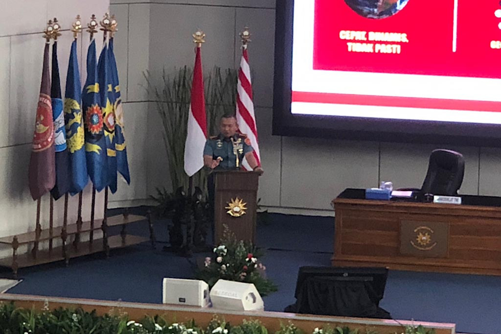 Hal itu disampaikan dalam pembekalan Program Kegiatan Bersama (PKB) Kejuangan 2024. Maman mewakili Panglima TNI Jenderal Agus Subiyanto yang berhalangan hadir.