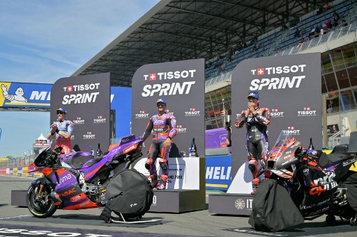 Jorge Martin berhasil finis terdepan pada balapan sprint MotoGP Prancis yang berlangsung di Sirkuit Le Mans, Sabtu 11 Mei 2024. Dengan begitu, Martin artinya sudah tiga kali menjadi yang tercepat di balapan sprint sepanjang musim ini.