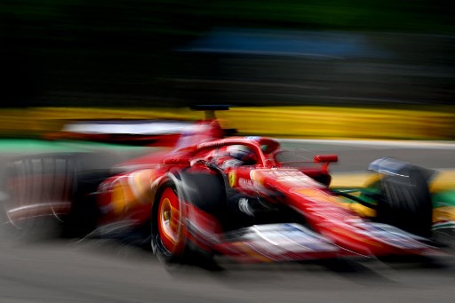 Pembalap Ferrari Charles Leclerc menjadi yang tercepat pada sesi practice 1 dan 2 Formula 1 (F1) Grand Prix Emilia Romagna di Sirkuit Autodromo Enzo e Dino Ferrari, Bologna, Italia, Jumat, 17 Mei 2024.