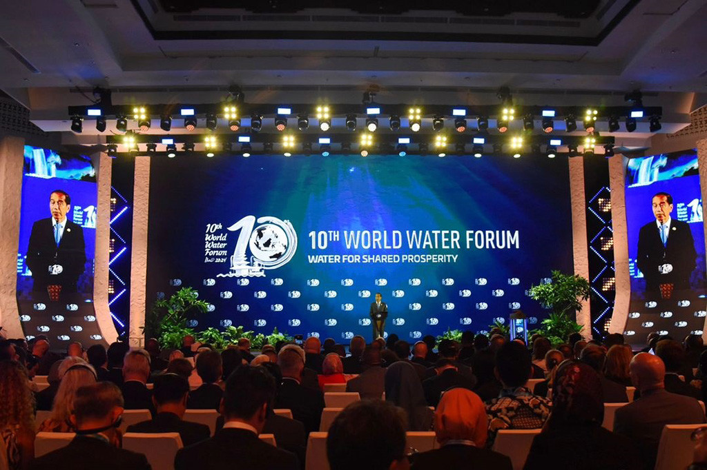 Presiden Joko Widodo membuka Forum Air Sedunia (World Water Forum) Ke-10 yang diselenggarakan di Bali International Convention Center, Kabupaten Badung, Provinsi Bali, Senin, 20 Mei 2024. 