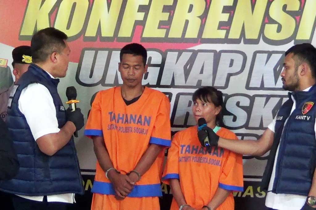 Sepasang suami istri (pasutri) diringkus polisi karena sudah beberapa kali melakukan kejahatan dari rumah majikan satu pindah ke rumah majikan lainnya di beberapa kota. Aksi mereka terakhir membawa lari motor listrik majikan di kawasan Sidoarjo, Jawa Timur.