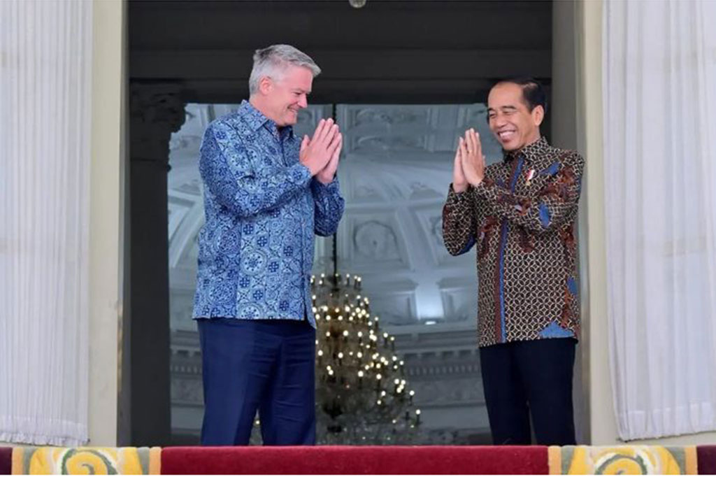 Presiden Joko Widodo (Jokowi) bertemu dengan Sekretaris Jenderal Organisasi Kerja Sama dan Pembangunan Ekonomi atau Organisation for Economic Cooperation and Development (OECD) di Istana Kepresidenan Bogor, Selasa, 28 Mei 2024. 