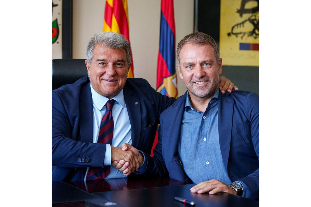 Dikutip dari pernyataan resmi klub, Selasa, 28 Mei 2024, Hansi Flick sudah menandatangani kontrak dengan Barcelona hingga Juni 2026 mendatang ditemani presiden klub Joan Laporta.