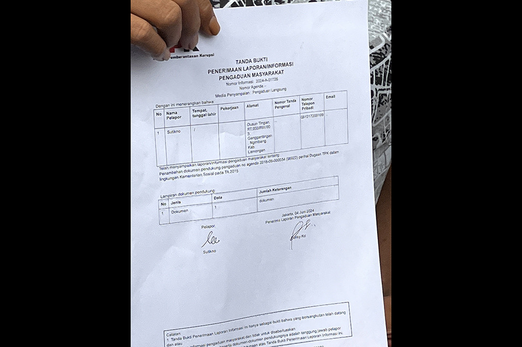 Saat ini, aduan masuk ke tahap verifikasi. KPK juga akan menganalisis kewenangannya untuk melanjutkan laporan tersebut.