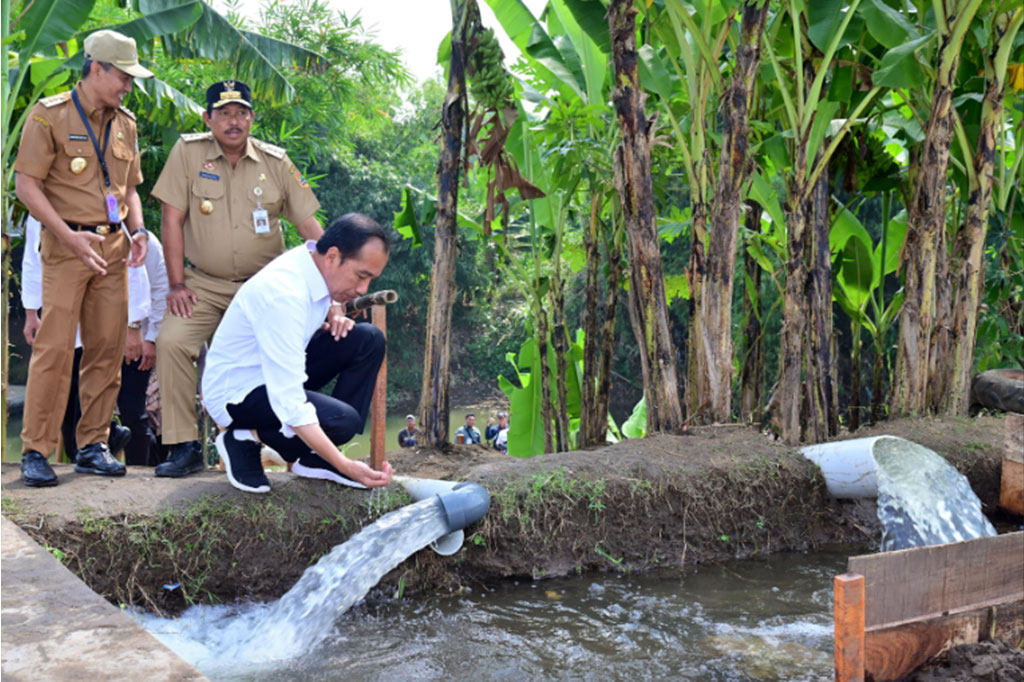 Dengan adanya bantuan pompa air, Jokowi menargetkan peningkatan produksi padi di Provinsi Jawa Tengah sebesar 1,3 juta ton. Di Provinsi Jawa Tengah sendiri, pemerintah menyalurkan 4.300 pompa air yang tersebar di 35 kabupaten/kota.