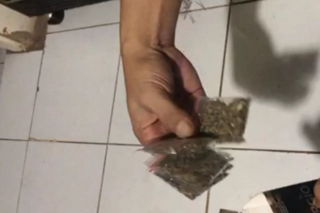 Ketiganya ditangkap berdasarkan hasil pengembangan yang dilakukan oleh pihak kepolisian dari penangkapan seorang penyalah guna berinisial Y-Y, yang kemudian dari keterangannya polisi langsung bergerak memburu para kurir dan bandar ganja tersebut.