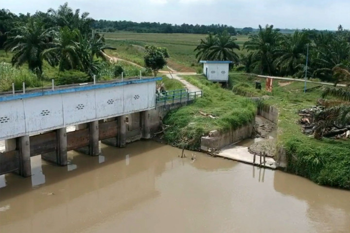 Sebelumnya para petani sudah bergotong-royong memperbaiki bendungan yang jebol secara swadaya menggunakan batang pohon kelapa dan karung berisi pasir. Namun upaya tersebut tidak bertahan lama karena bendungan kembali jebol diterjang derasnya arus sungai. 