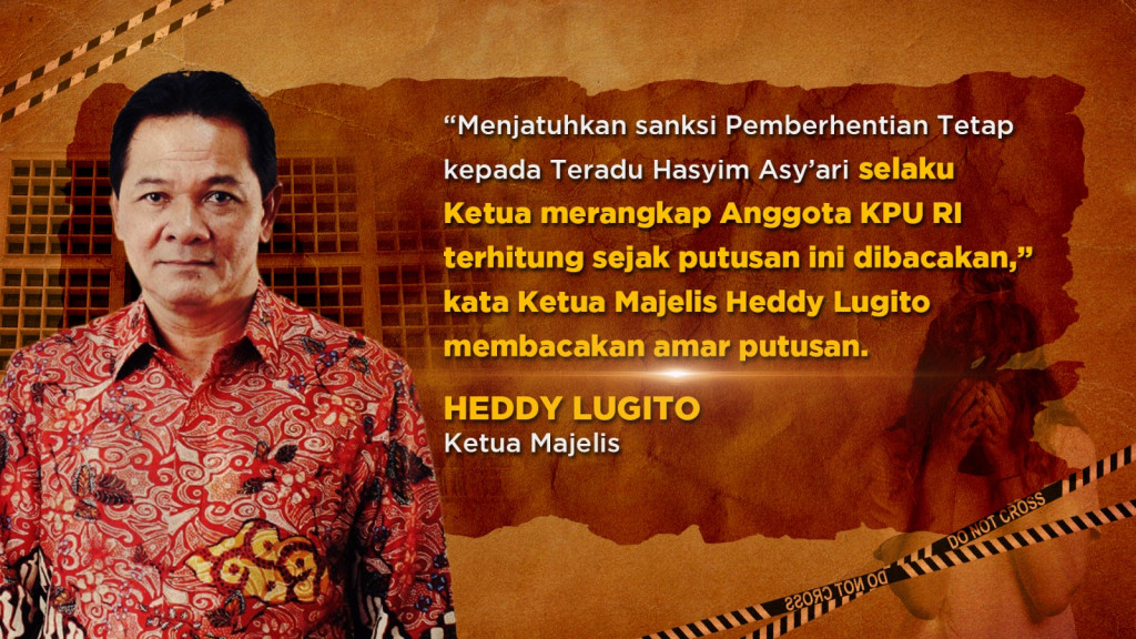 Terjerat Kasus Asusila, Ketua KPU RI Dipecat