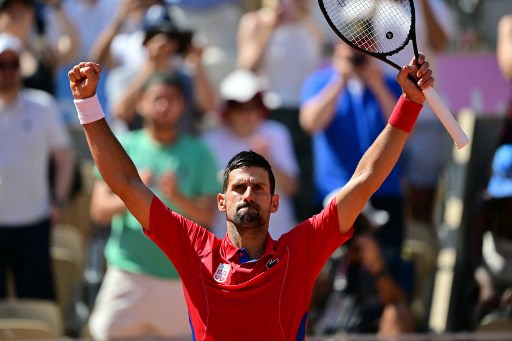 Djokovic, peraih medali perunggu dalam debutnya di Olimpiade pada 2008, akan menghadapi Matteo Arnaldi atau Dominik Koepfer untuk memperebutkan tempat di perempat final.