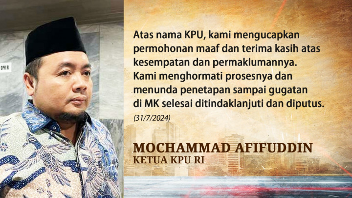 Penetapan Kursi Caleg DPR RI Ditunda