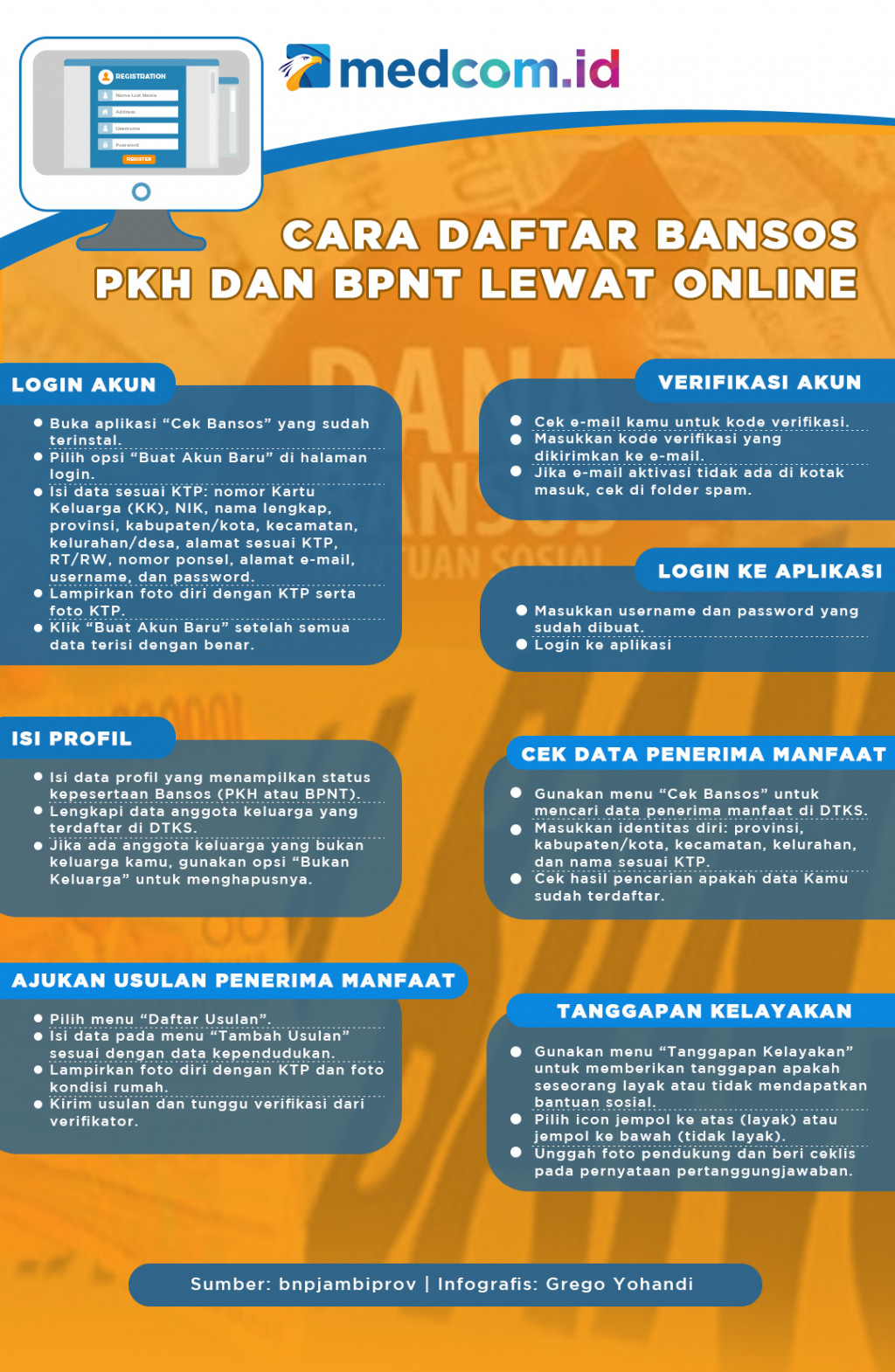 Cara Daftar Bansos PKH dan BPNT secara Online