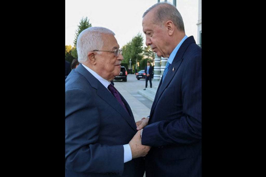Presiden Palestina Mahmoud Abbas berkunjung ke Ankara pada Rabu, 14 Agustus 2024. Mahmoud Habbas disambut hangat Presiden Turki Recep Tayyip Erdogan.