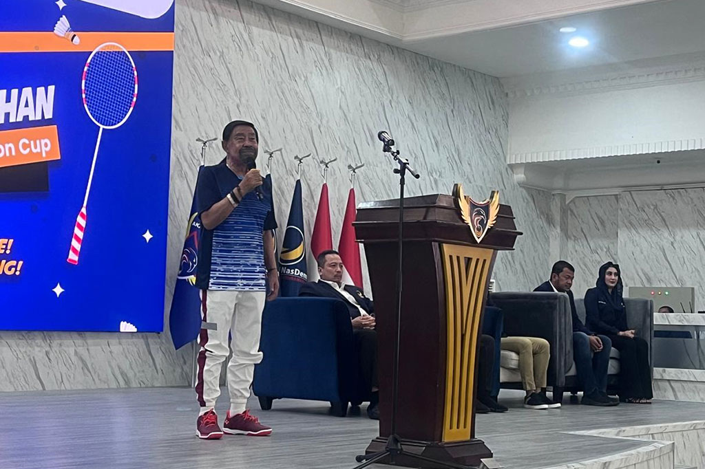 “Sudah 79 tahun Indonesia merdeka. Kita patut mensyukurinya kalau tidak ada 17 Agustus 1945 kita tidak mungkin bisa menggelar kegiatan ini. Kita lihat baru saja menyaksikan para atlet membawa pulang dua medali emas dan satu perunggu. Mudah-mudahan turnamen ini bisa menghasilkan kader yang sehat. Selamat bertanding terima kasih,” katanya.