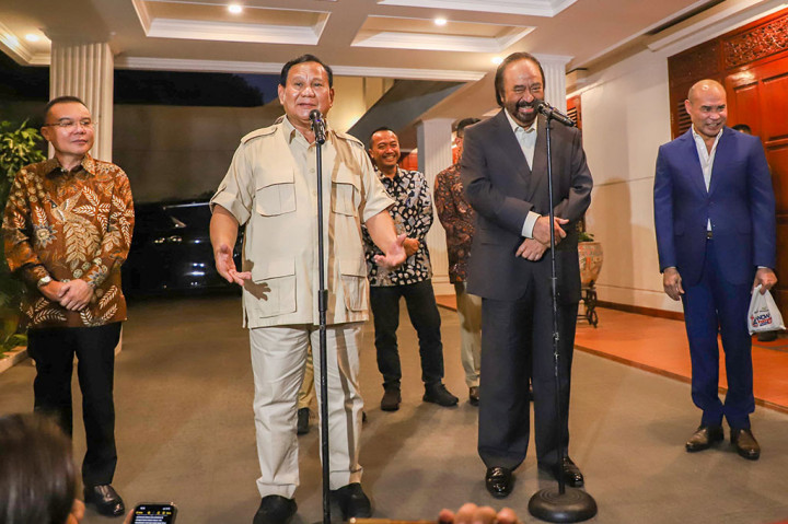 Prabowo menegaskan, ia sangat memandang kesatuan sebagai kunci keberhasilan bangsa. Oleh karena itu, ia menyambut baik kesediaan Partai NasDem untuk bergabung dengan pihaknya.