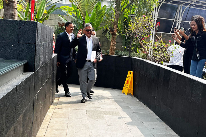 Sekretaris Jenderal (Sekjen) Partai Demokrasi Indonesia Perjuangan (PDIP) Hasto Kristiyanto memenuhi panggilan Komisi Pemberantasan Korupsi (KPK) hari ini, 20 Agustus 2024.