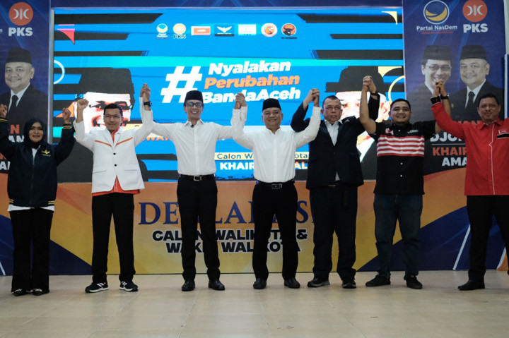 Pasangan Teuku Irwan Djohan dan Khairul Amal secara resmi mendeklarasikan diri sebagai calon wali kota dan wakil wali kota Banda Aceh di Pilkada 2024. Deklarasi yang berlangsung di Asrama Haji Banda Aceh ini dihadiri ribuan pendukung dari berbagai kalangan.