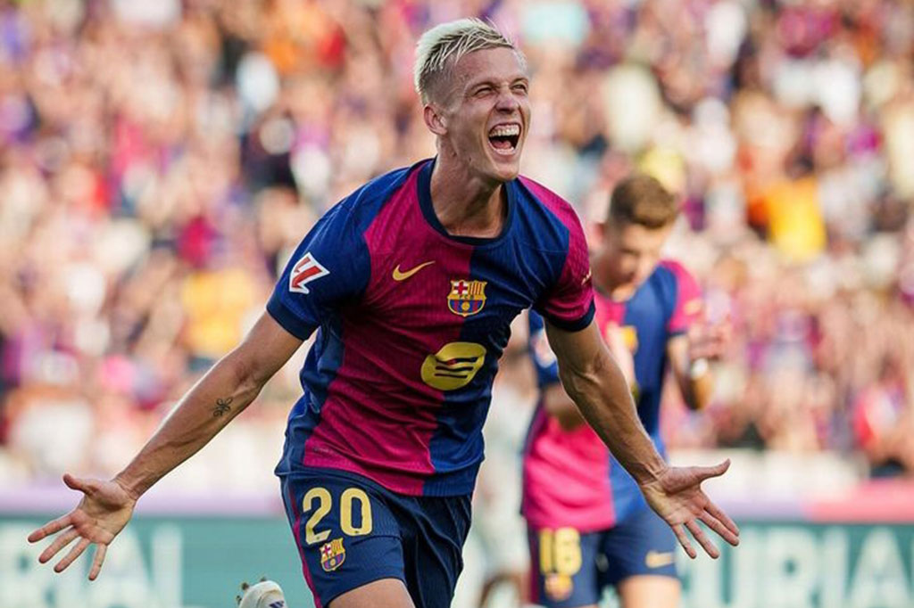 Sementara empat gol lain dibuat Robert Lewandowski (24), Jules Kounde (45+2), Dani Olmo (82) dan Ferran Torres (85).