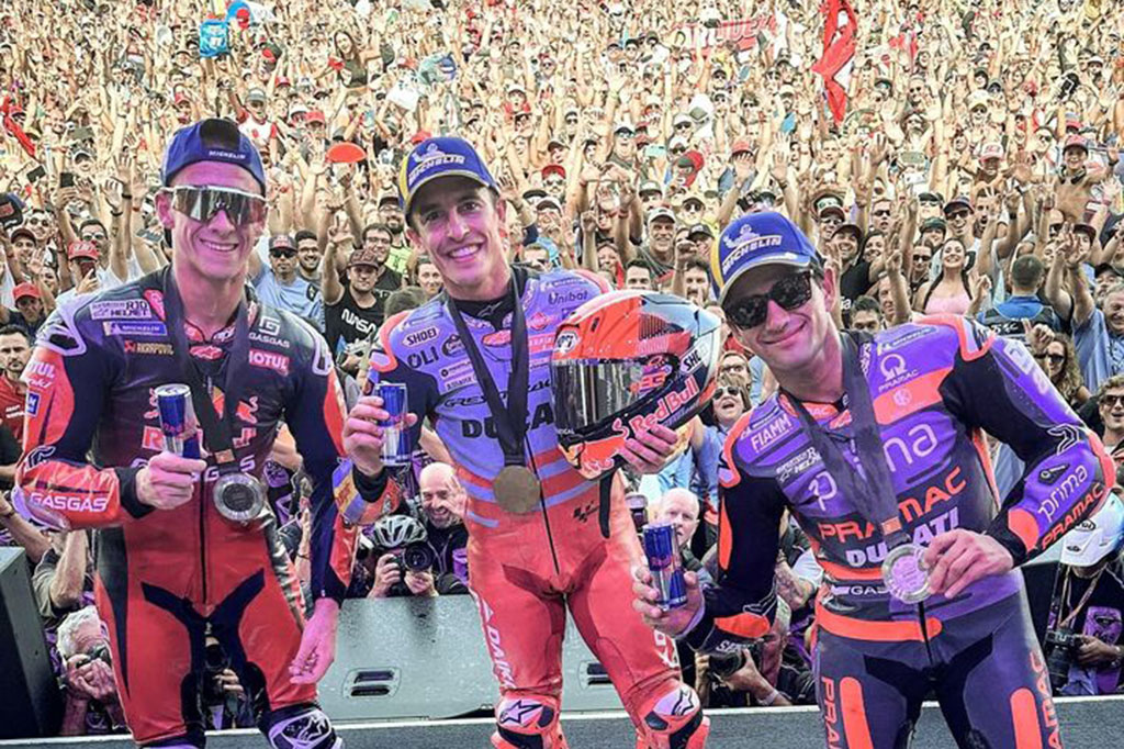 Marquez menjadi yang tercepat pada sesi balapan pendek tersebut, unggul 2,961 detik dari Jorge Martin (Prima Pramac Racing) yang menempati posisi kedua, sekaligus merebut kembali posisi puncak di klasemen sementara.