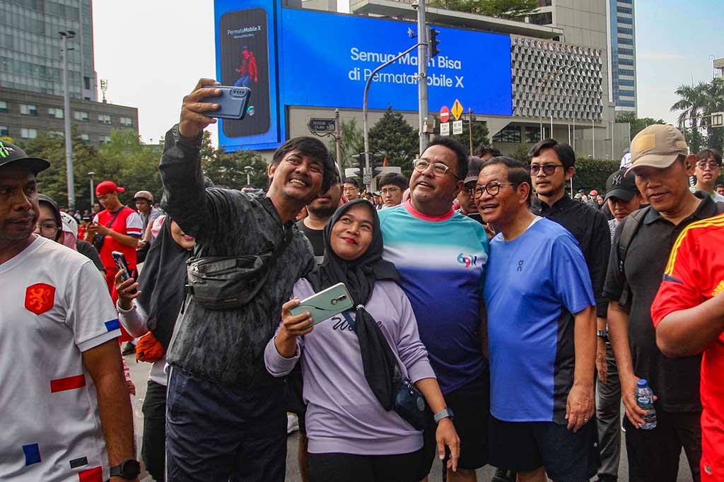 Pramono memastikan tidak melakukan aktivitas politik di CFD. Mereka hanya ingin menyapa masyarakat Jakarta dan sekitarnya.