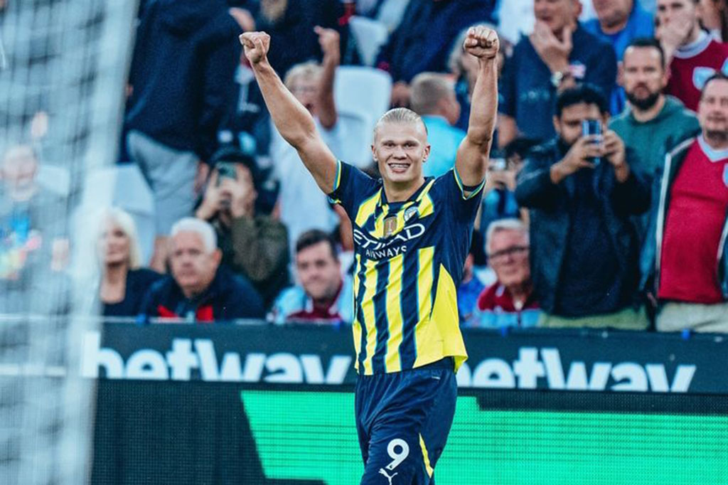 Manchester City melanjutkan tren kemenangan setelah menghajar West Ham dengan skor 3-1 pada pekan ketiga Liga Inggris di Stadion London, London, Sabtu, 31 Agustus 2024 malam waktu setempat.