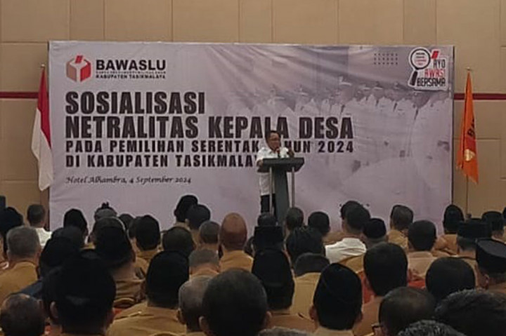 Ketua Bawaslu Kabupaten Tasikmalaya Dodi Juanda mengatakan, kegiatan sosialisasi netralitas kepala desa, dilaksanakan sebagai upaya pencegahan terjadi pelanggaran salah satunya netralitas kepala desa atau ASN di Pilkada serentak 2024. Namun, sosialisasi ini dalam rangka mensukseskan Pilkada serentak agar seluruh tahapan sesuai dengan peraturan perundang-undangan.
