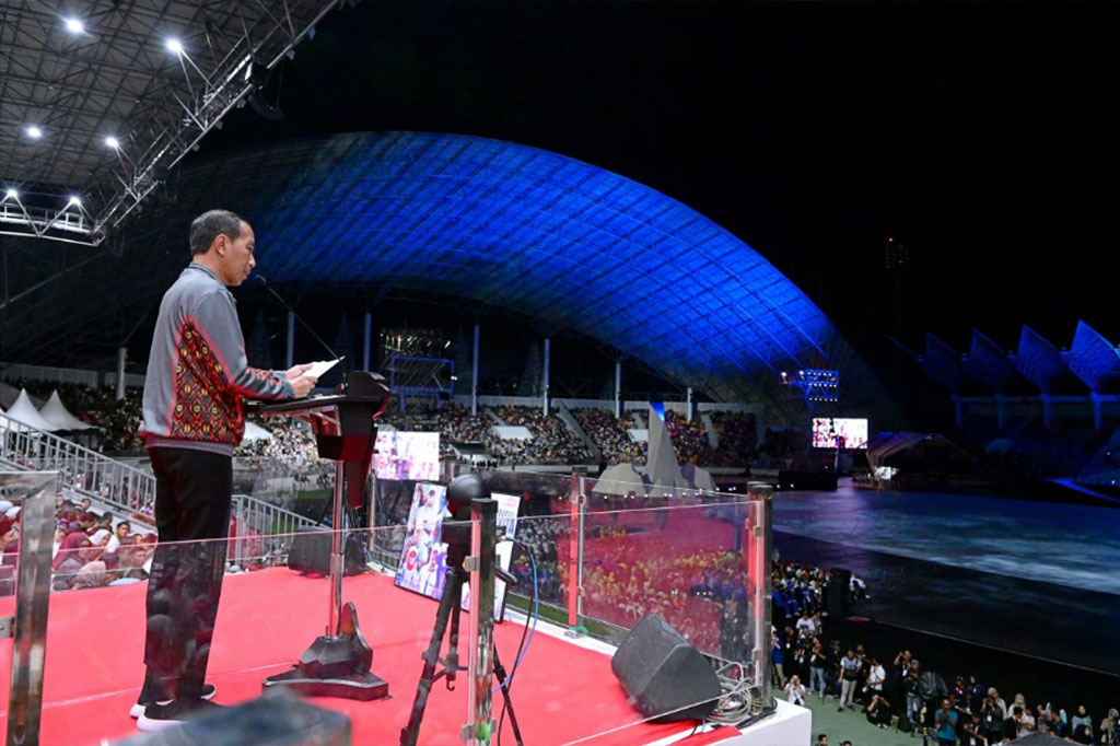 Hal itu disampaikan Presiden dalam sambutannya saat membuka Pekan Olahraga Nasional (PON) XXI Aceh-Sumatera Utara tahun 2024 di Stadion Harapan Bangsa (SHB), Lhong Raya, Banda Aceh, Senin, 9 September 2024 malam.