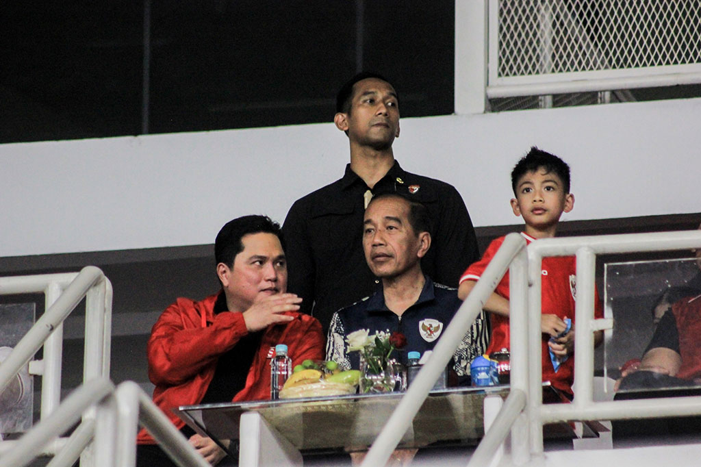 Presiden merasa bersyukur Tim Nasional Indonesia mendapat satu poin melawan Australia. 