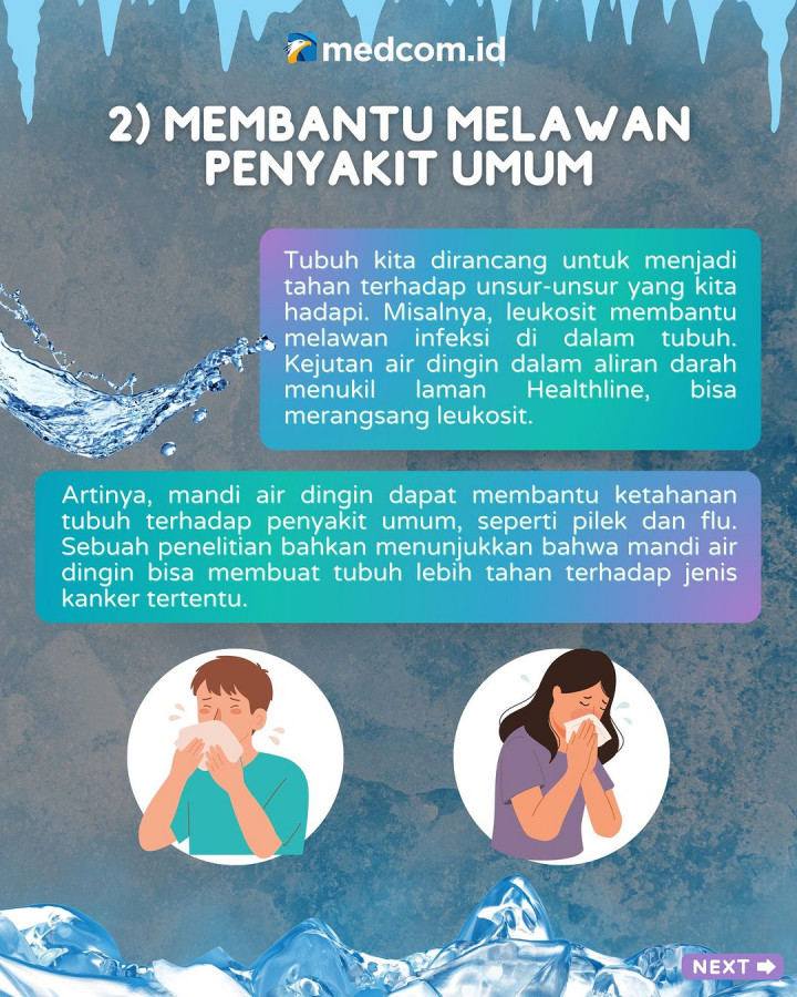 5 Khasiat Mandi Air Dingin