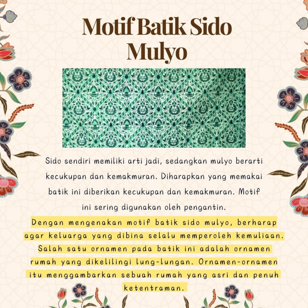 Begini Filosofi Beberapa Motif Batik di Indonesia